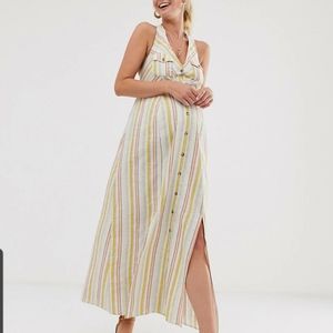 Maternity halter neck maxi dress